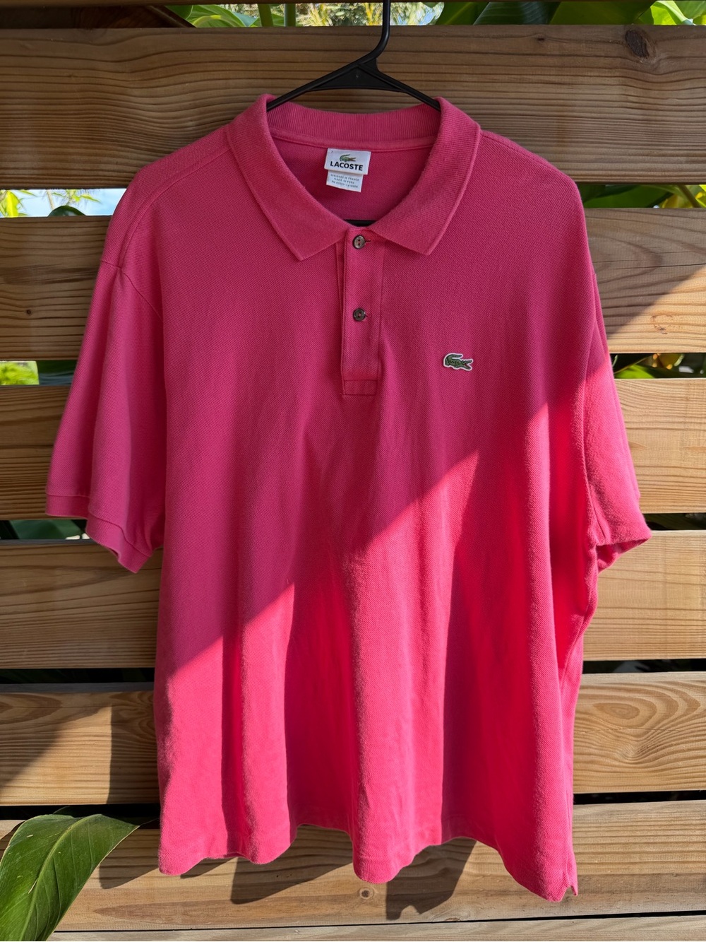 Vintage Lacoste Men’s Pink Polo Shirt - Classic Cotton Pique